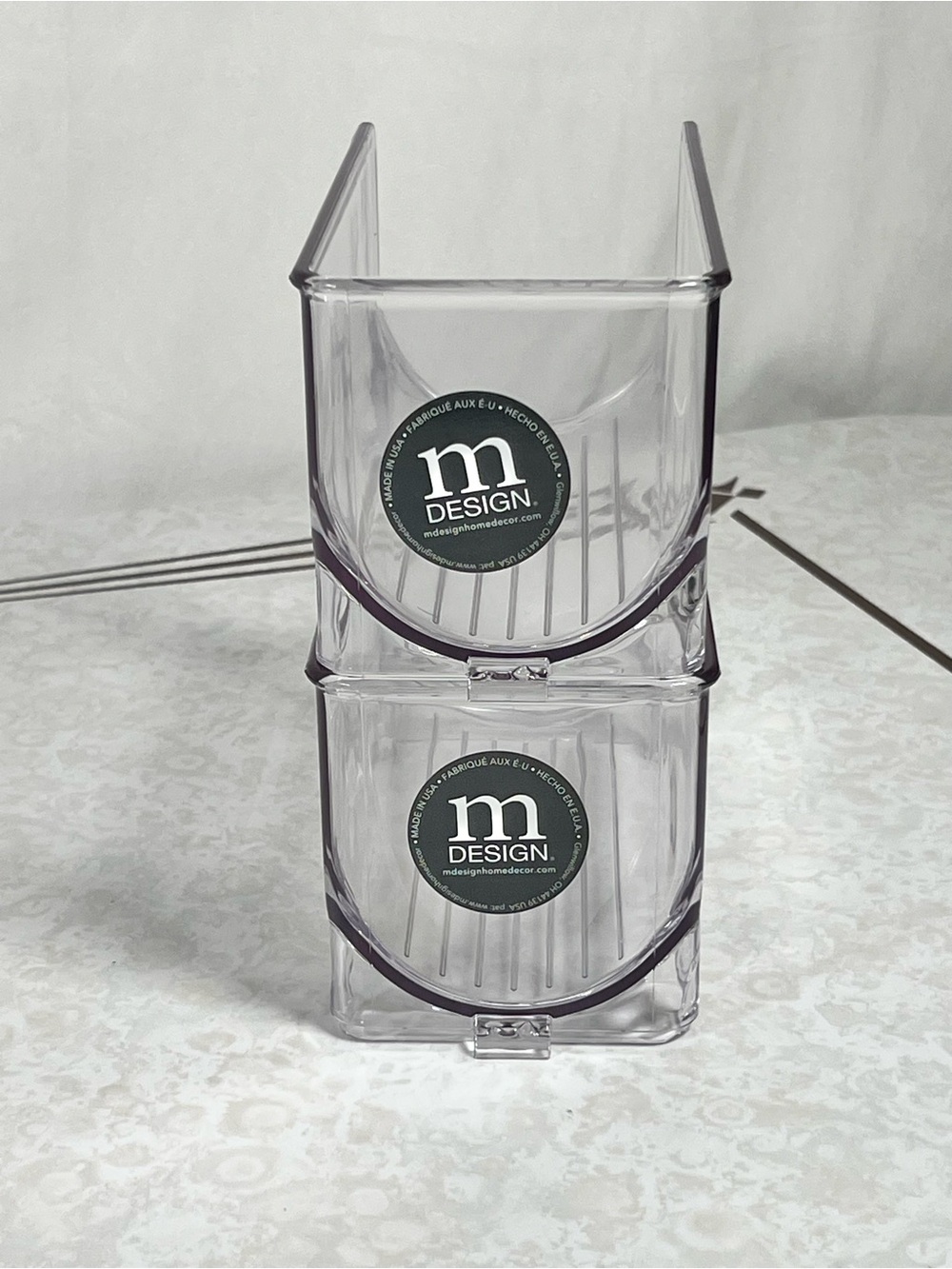 2 Pack Fridge Organizer Bottle Rack, Stackable Wine Rack Plastic Holder Stand